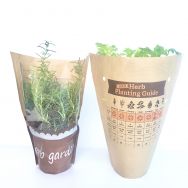 Biodegradable Material Printed BOPP/PLA+ kraft sleeve Herb Garden